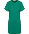 NS5028 Native Spirit Ladies Terry Towel Dropped Shoulder T-Shirt Dress Malachite Green colour image
